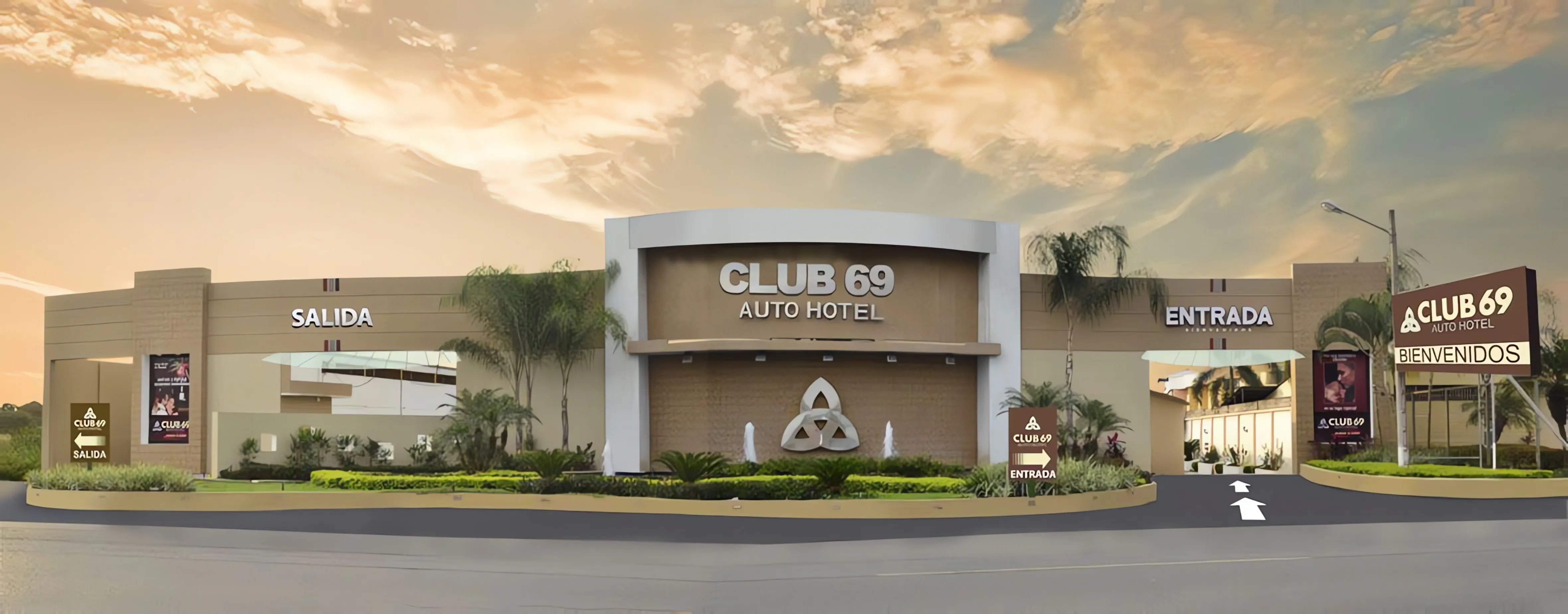 Entrada al Auto Hotel Club 69